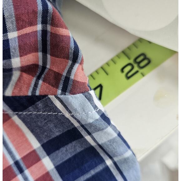 Nautica Mens XLarge Sea Voyage Plaid Classic Button Up Shirt Cotton Patriotic - Picture 10 of 11